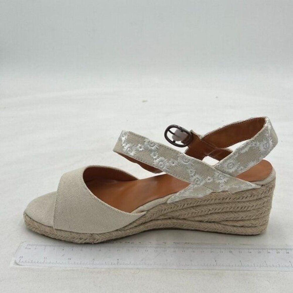 Miss Left White Platform Open Toe Espadrille Ankl… - image 2
